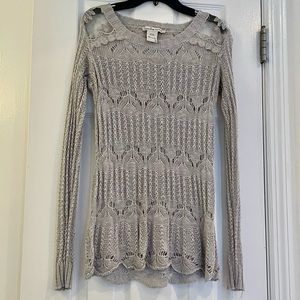 Cable-knit Lace Sweater